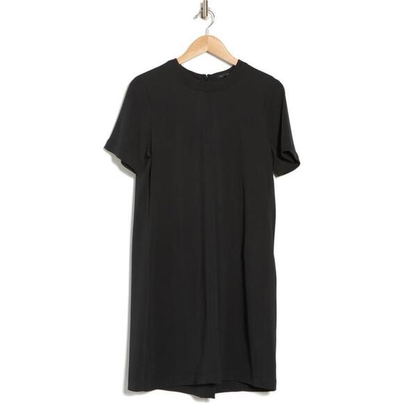 Rag & Bone Black Short Sleeve Shift Dress XXS Side Button Detail - Picture 1 of 9